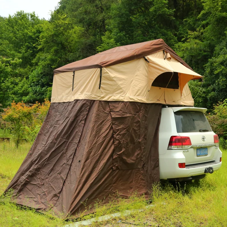 
Ontdoor Convinent Car Tent Waterproof Camper Trailer Tents Four-season Tent 280g Canvas Quick Automatic Opening One Bedroom Size 