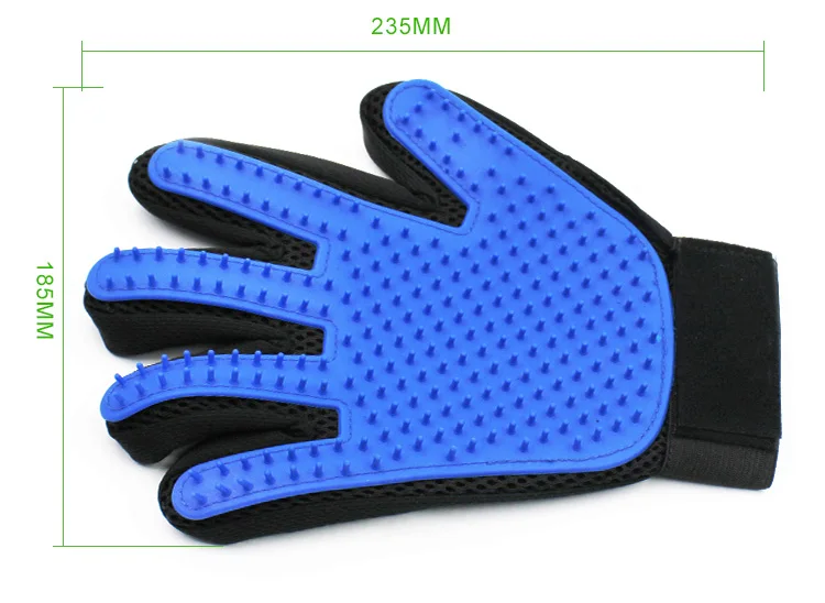 Hot Sale 5-fingers Pet Hair Grooming Shedding Long & Short Fur Dog and Cat Deshedding Brush Glove