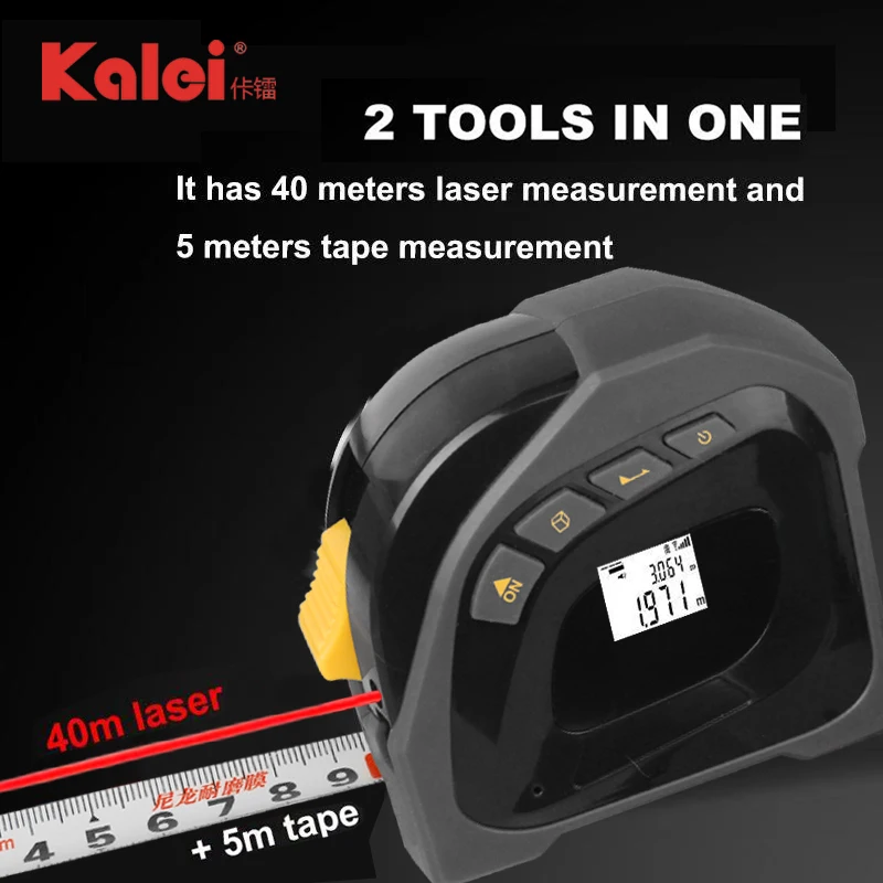 40m Digital Measure 3 in 1 Laser Meter Tape Water Proof Measuring Tape Digital Electronic Measuring Tape