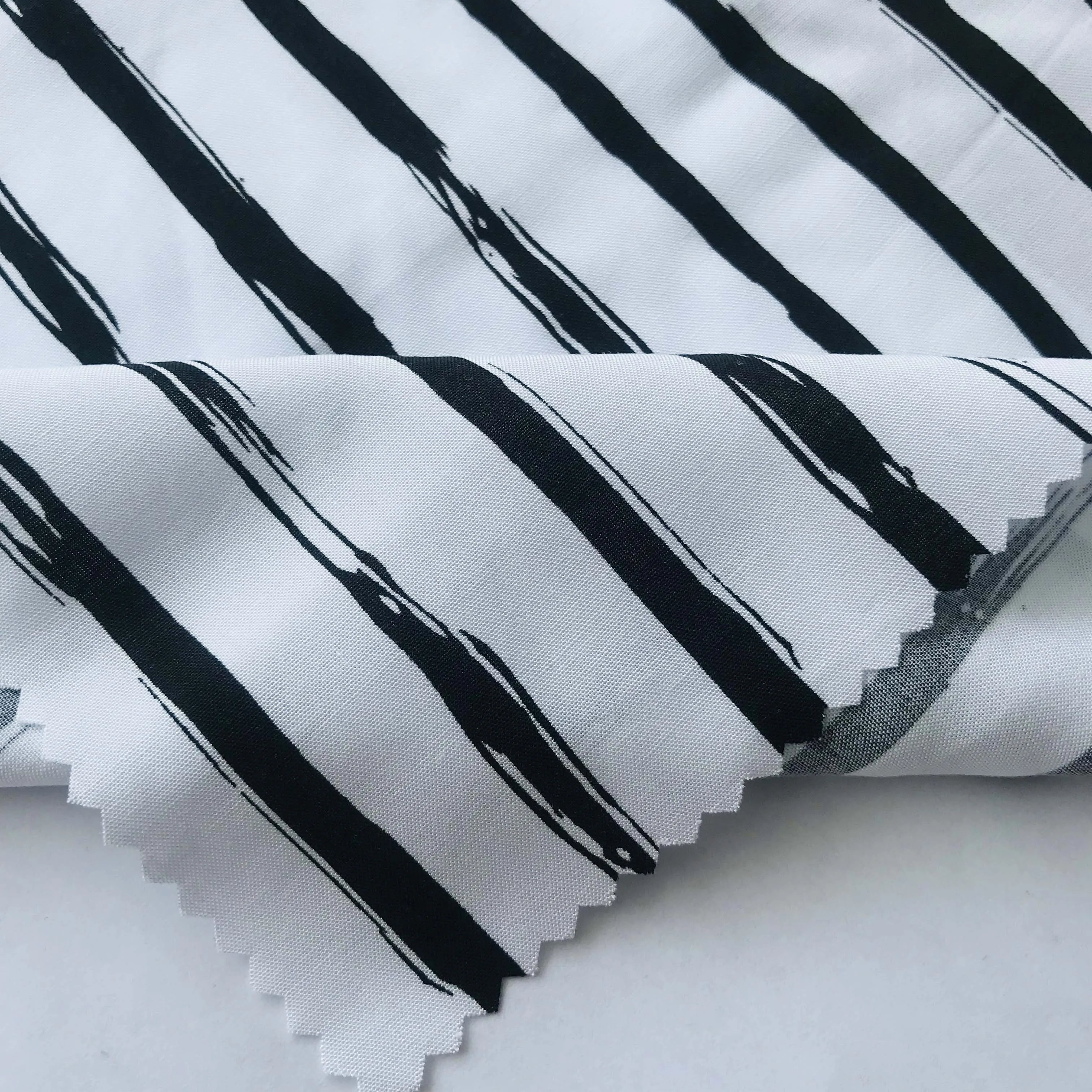 Shaoxing textile stock woven  rayon poplin printed 100% viscose fabric for shirt