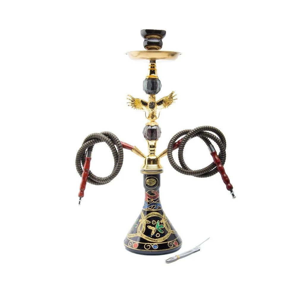 New design wholesale stainless steel hookah shisha luxury chicha customized glass hookah in stock