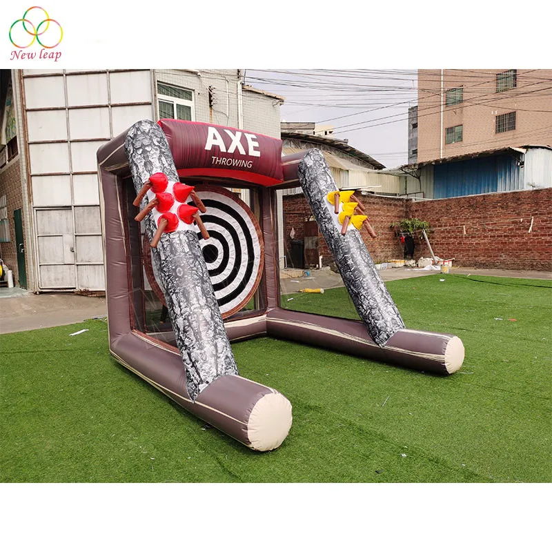 battle inflatable game inflatable sticky axe throwing with 10 axe