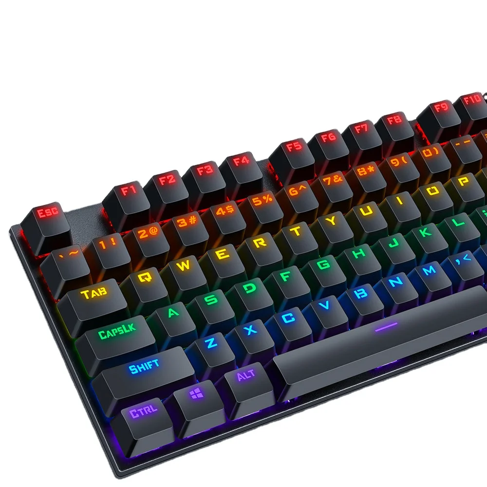 OEM/ODM дешевая USB-клавиатура с проводной подсветкой 87 клавиш RGB игровая механическая клавиатура для ноутбука настольного