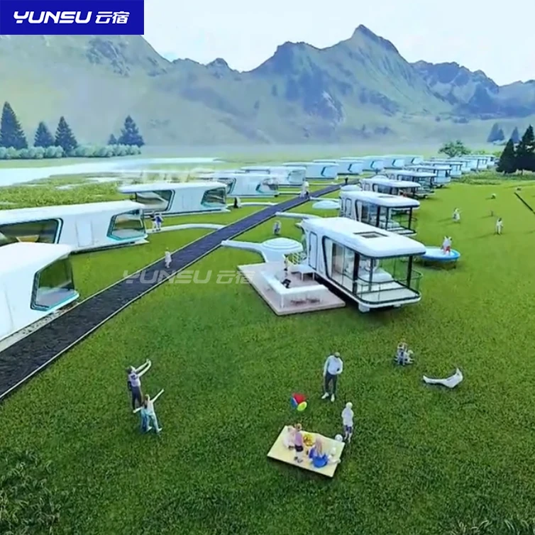 YUNSU House Mobile Home Prefab Mobile Camping Hotel Outdoor Luxury Home For Sale capsule house space