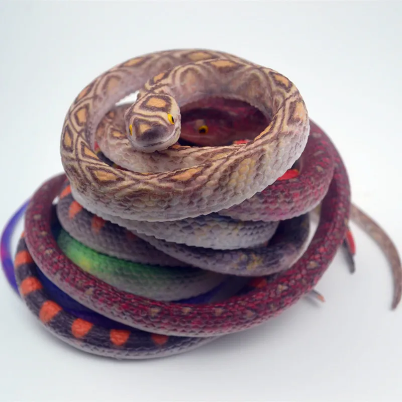 Novelty and quirky rubber toy snake wholesale, high-quality TPR material, magic soft snake play
