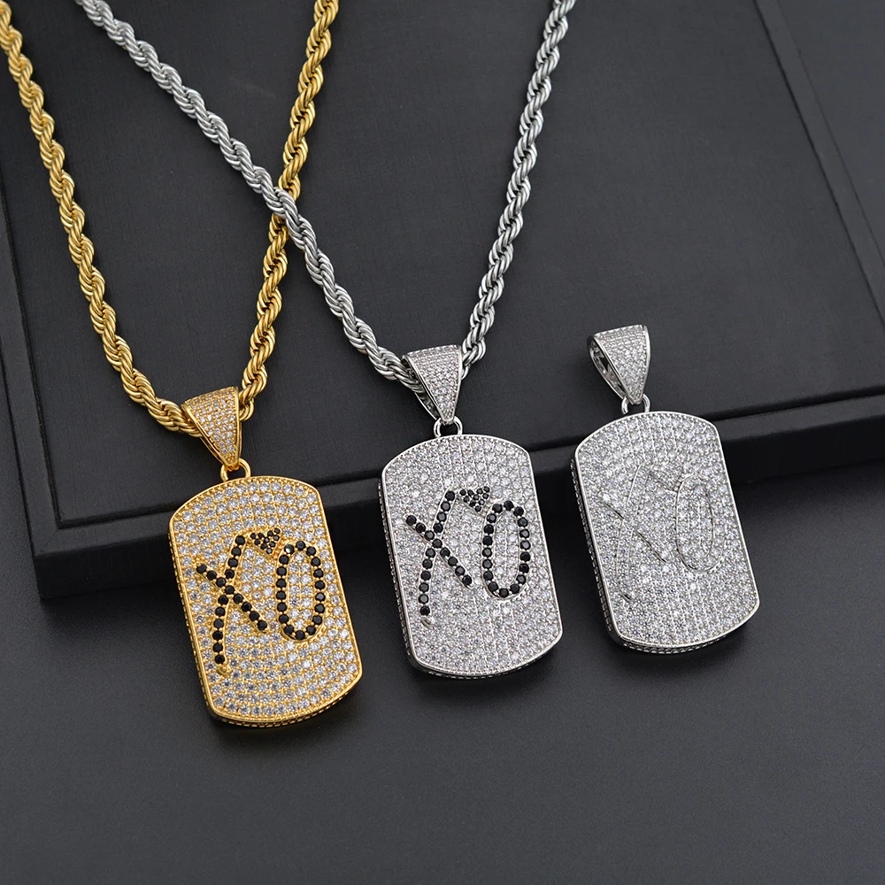 2022xoxo pendant Hip Hop Gold plated necklace trend XO brand