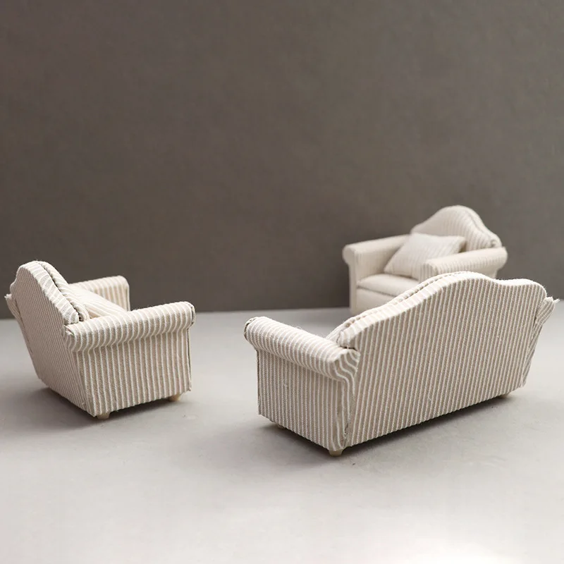 1 12 Scale Doll House Living Room Sofa Couch Dollhouse Furniture Accessories Miniature Chair Armchair