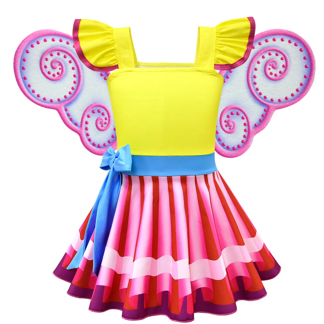 Fancy Fairy Costumes Dress Up Set with Butterfly Wings and Leggings for Toddler Little Girls Halloween Birthday