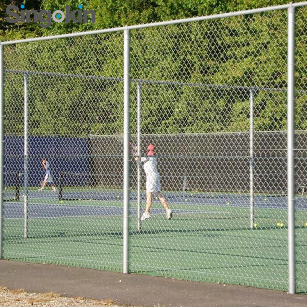 Residential iron carbon steel 9 10.5 11.5 gauge 6ft 8ft black galvanized chain link fence