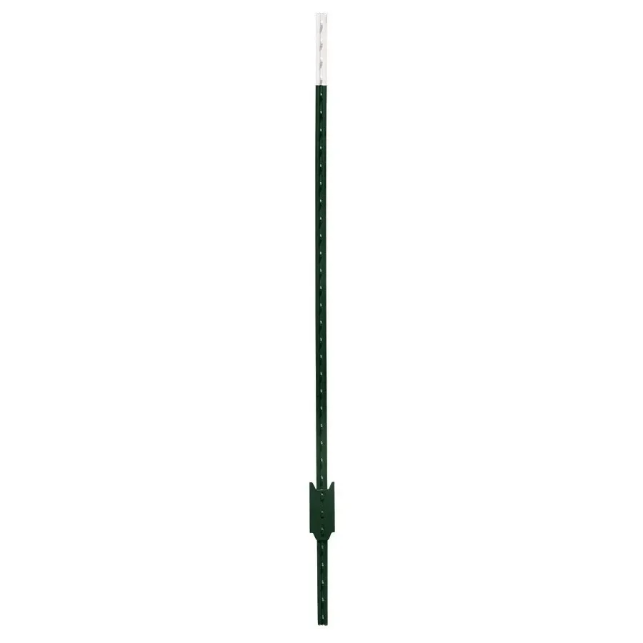Cheap fence post wholesale 7 ft green 1.33 lb T bar post with clips