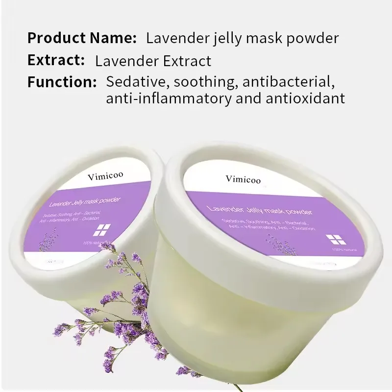 Hot selling moisturizing and anti-aging repair face mask lavender coconut milk carrot seaweed jelly mask powder
