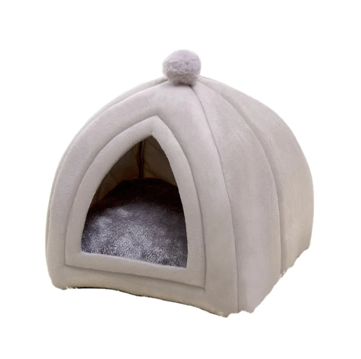 Triangle cat kennel dog kennel pet products warm semi-closed pet bed