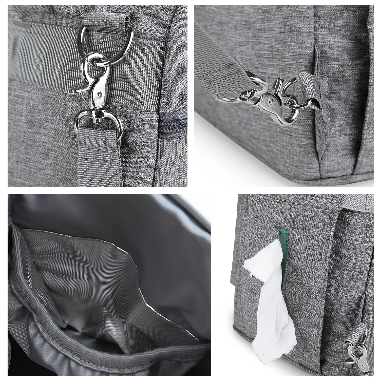 Customized Large Capacity Fashion Travel Mummy Mochila with Stroller Straps Maternity Baby Nappy Diaper Bags Backpack for Moms