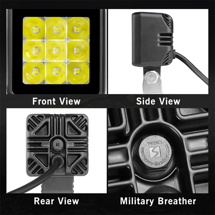 2 шт. 2 дюйма 54 Вт янтарный или белый маленький точечный луч 12 В мотоциклетный светильник