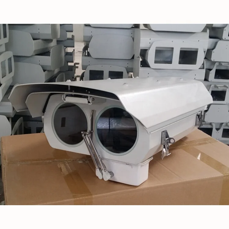 double window camera housing with wiper heater fan