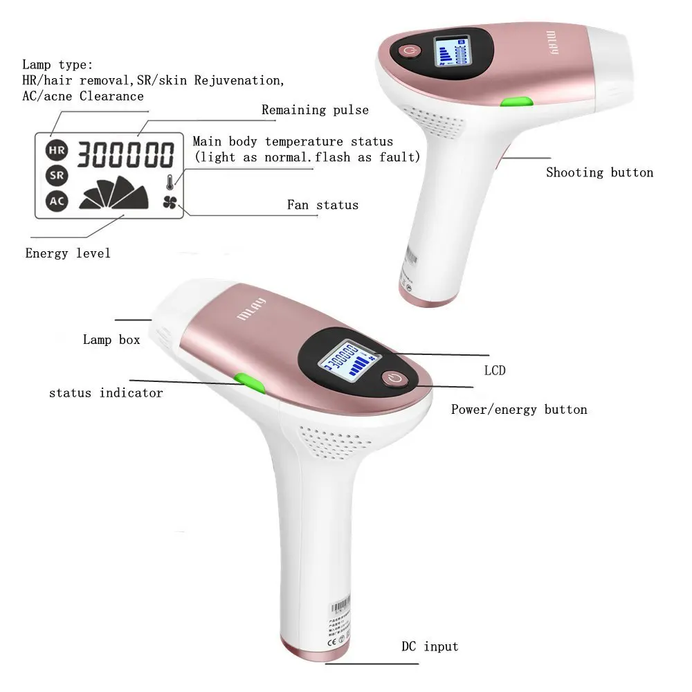 New Arrival T3 IPL Handheld Laser Skin Rejuvenation and Acne Treatment Facial and Body Hair Removal Home Use for Women ABS