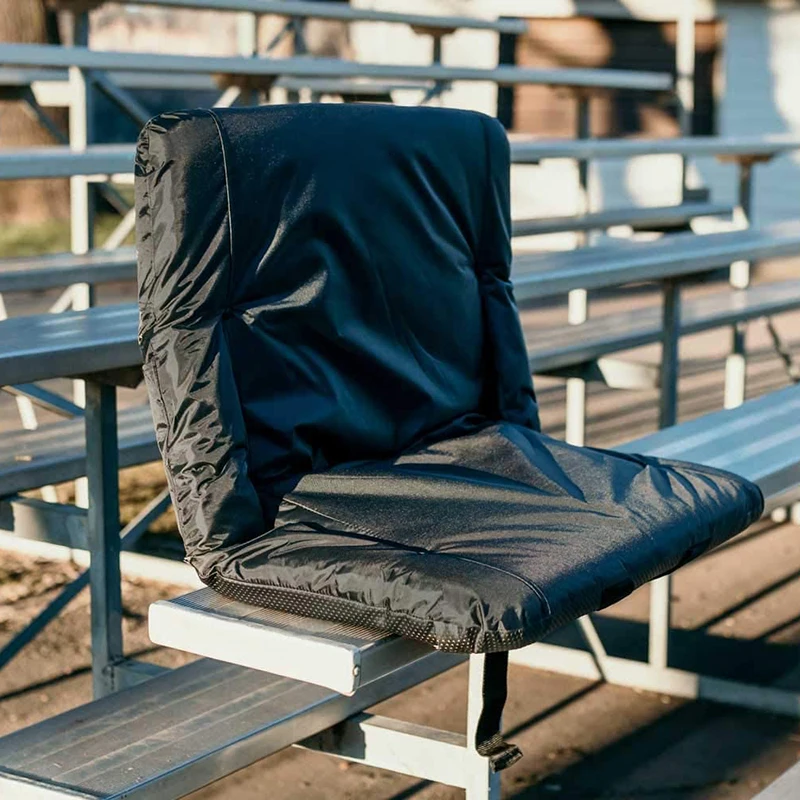 Foldable Camping Padded Backrest Seat Reclining Stadium Beach Chairs Adjustable Armrests For Bleachers