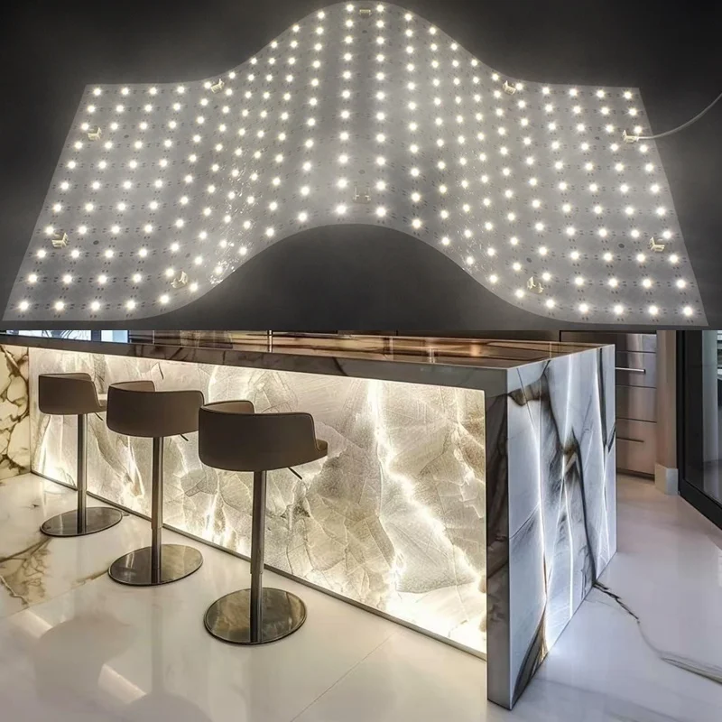 BRIGHT 500*250mm Foldable LED Sheet Lens 20W 98leds LED modules flexible led panel for Hospital