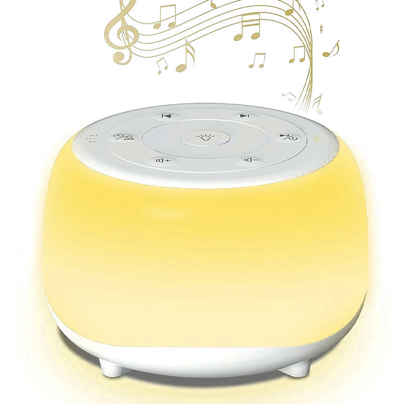 White Noise Machine Night Light for Sleeping Baby Adults Kids, Sound Machine with 34 Mixable Soothing Sounds
