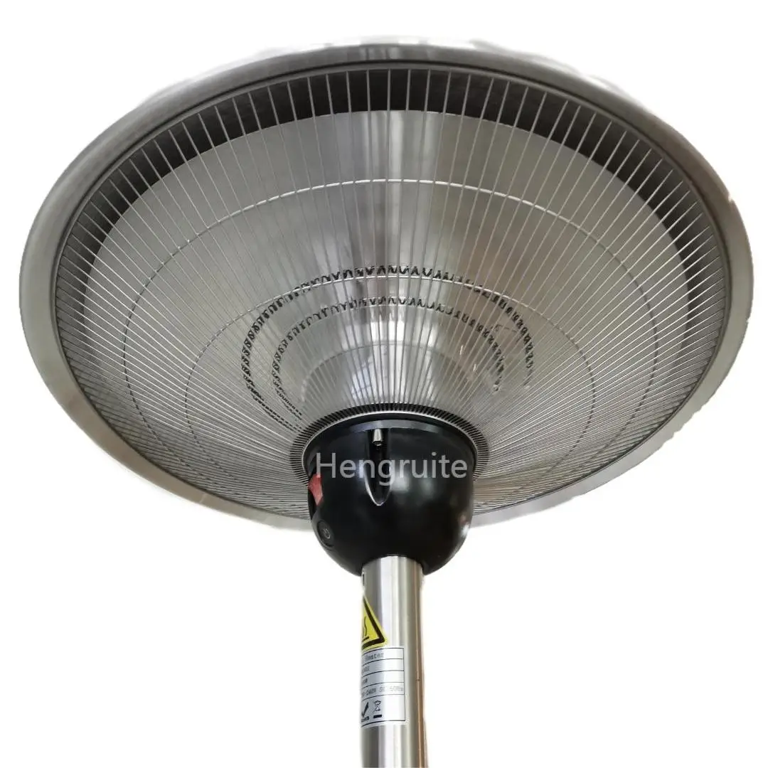 Freestanding Electric Terrace Heater Waterproof Infrared Terrace Stand Heater Umbrella Patio Heater