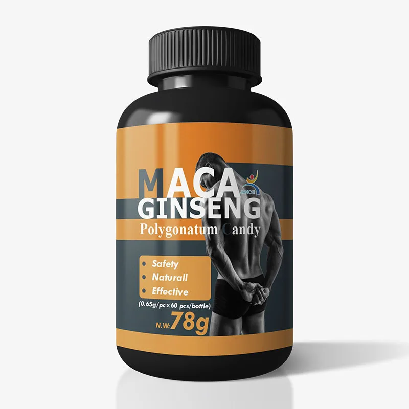 New product male function chinese herbal chewable maca ginseng polygonatum Maca Tablet candy