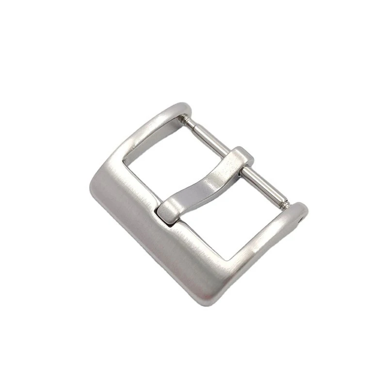 Wholesale Customized Logo 304 Stainless Steel Watch Strap Buckle Shiny Polished 20 22mm Genuine Leather Watch Band Buckle