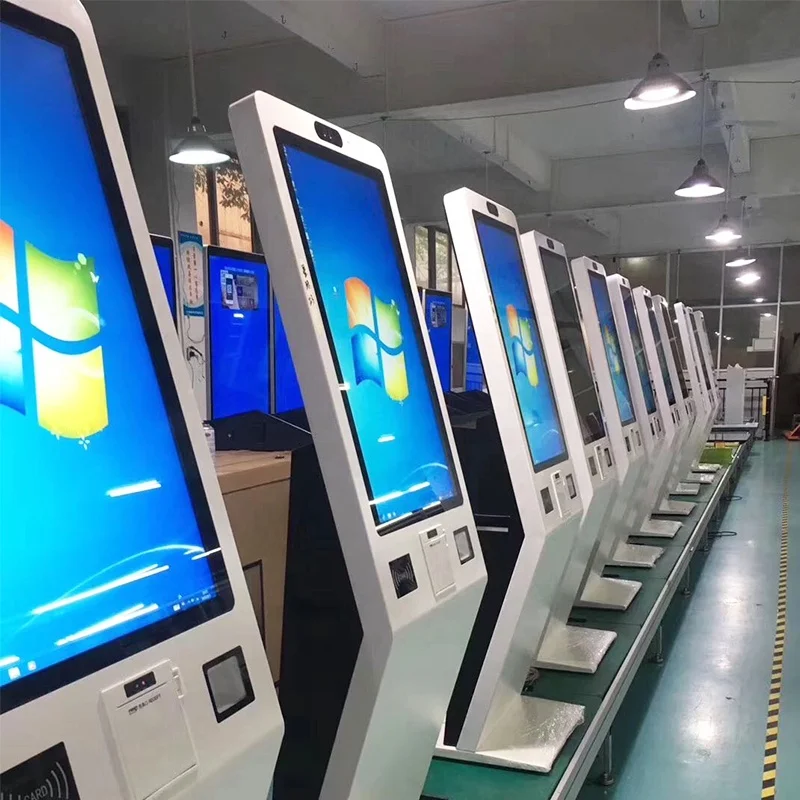 Store restaurant fast food ordering payment touch screen self service cash register kiosk