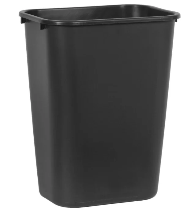 39L Round Large Open Top Trash Can Plastic Waste Bin Deskside Wastebasket Durable Garbage Can Recycling Bin For Bathroom Kitchen