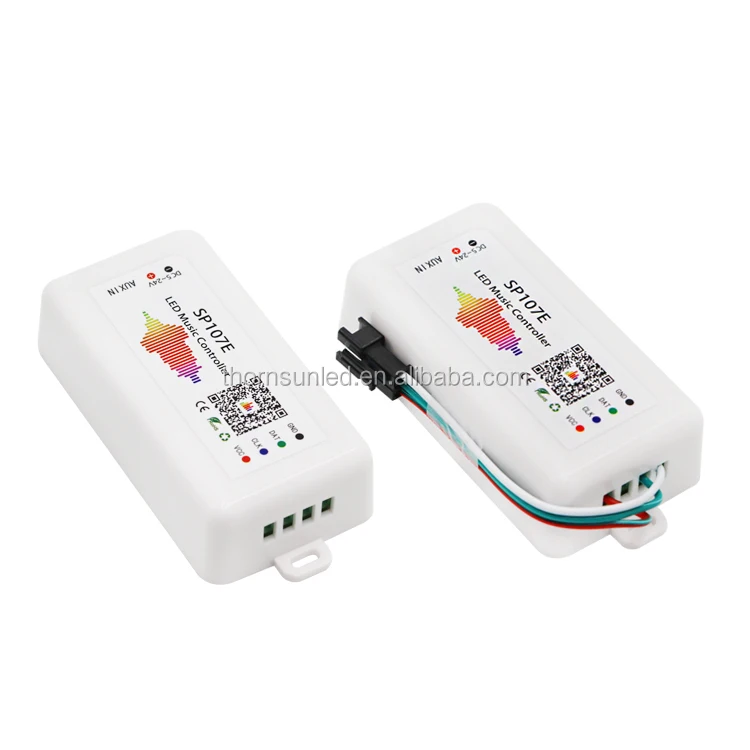 
drop ship DMX colorful led strip DC5V-24V programmable SP107E blue tooth music controller 