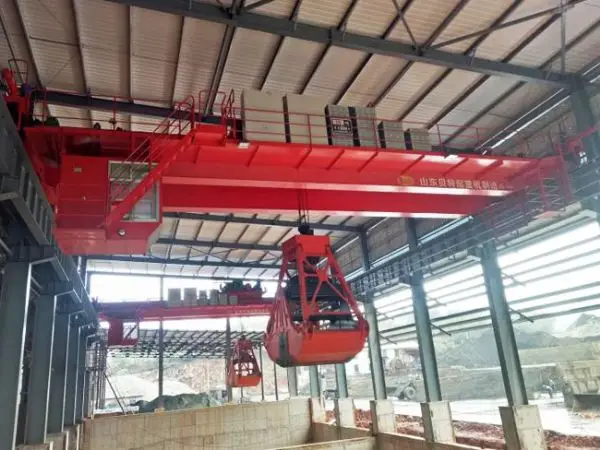 Waterproof Mechanical Wire Rope Double Lobe Clamshell Grab Bucket For Crane