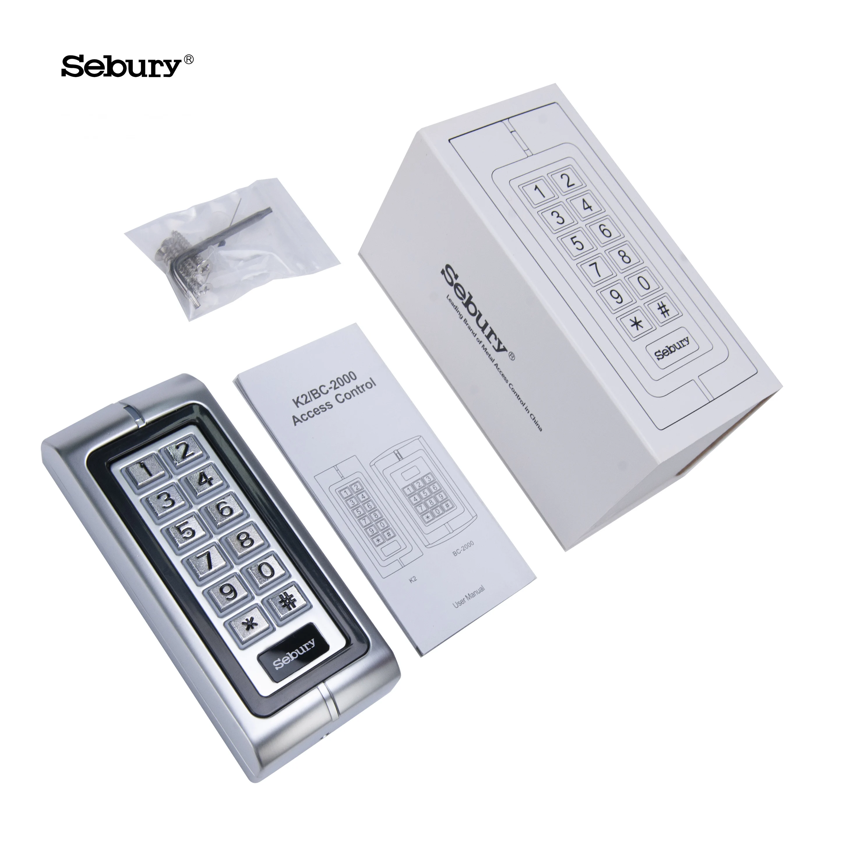 Sebury Metal Keypad PIN RFID Reader Price Waterproof RFID Card Reader / id EM Card Reader for Access Control