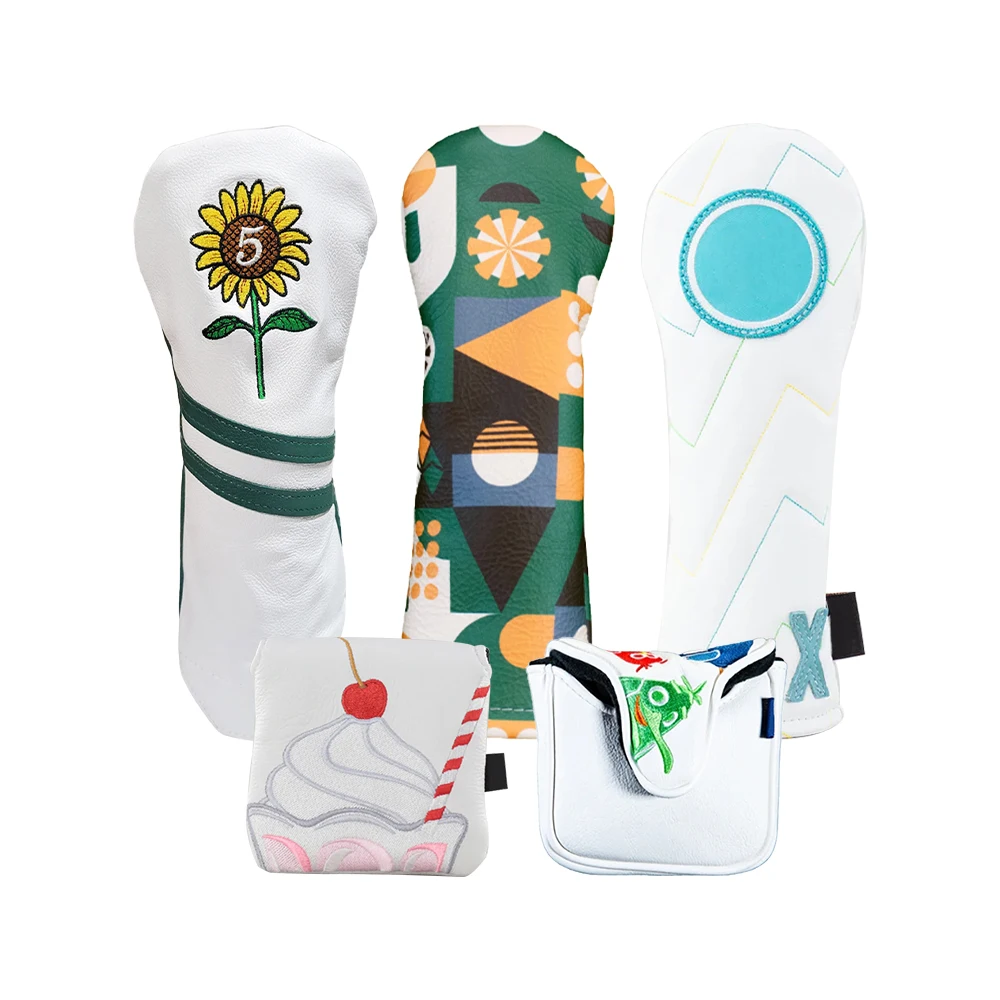 PRIMUS GOLF Manufacturer OEM/ODM driver golf headcover custom embroidery pu leather golf club head covers