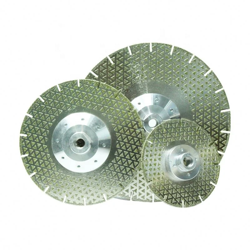 TGS 125mm double side triangle shape blade electroplated Diamond Saw Blade cutting disc grinding wheel For marble And granite