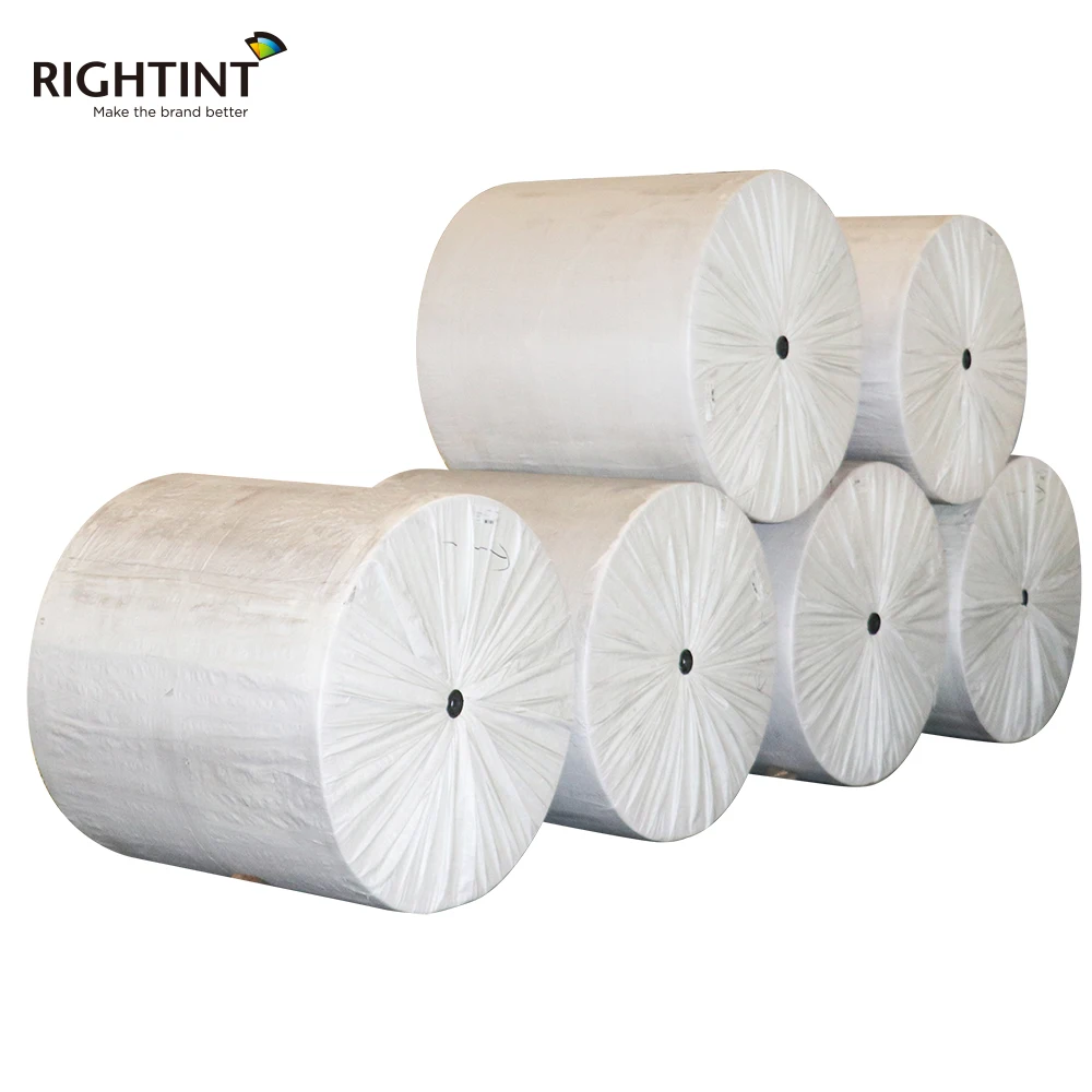 Jumbo roll sticker paper label jumbo for offset screen flexible printing label jumbo