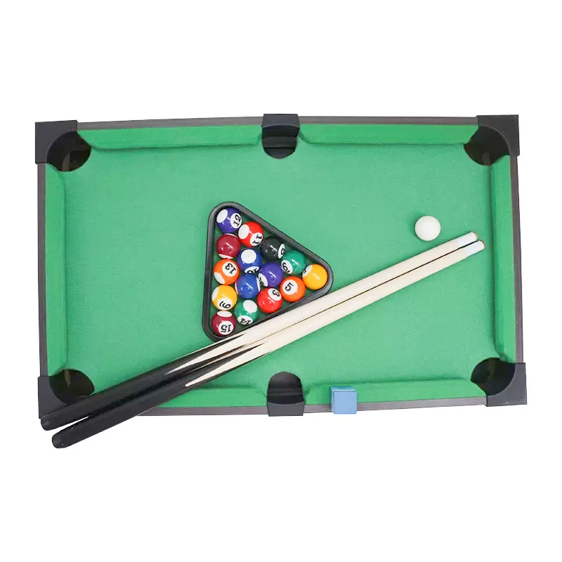 Kids Indoor Game Set Mini Wooden Snooker Table Toy Wooden Pool Table Billiards Toy