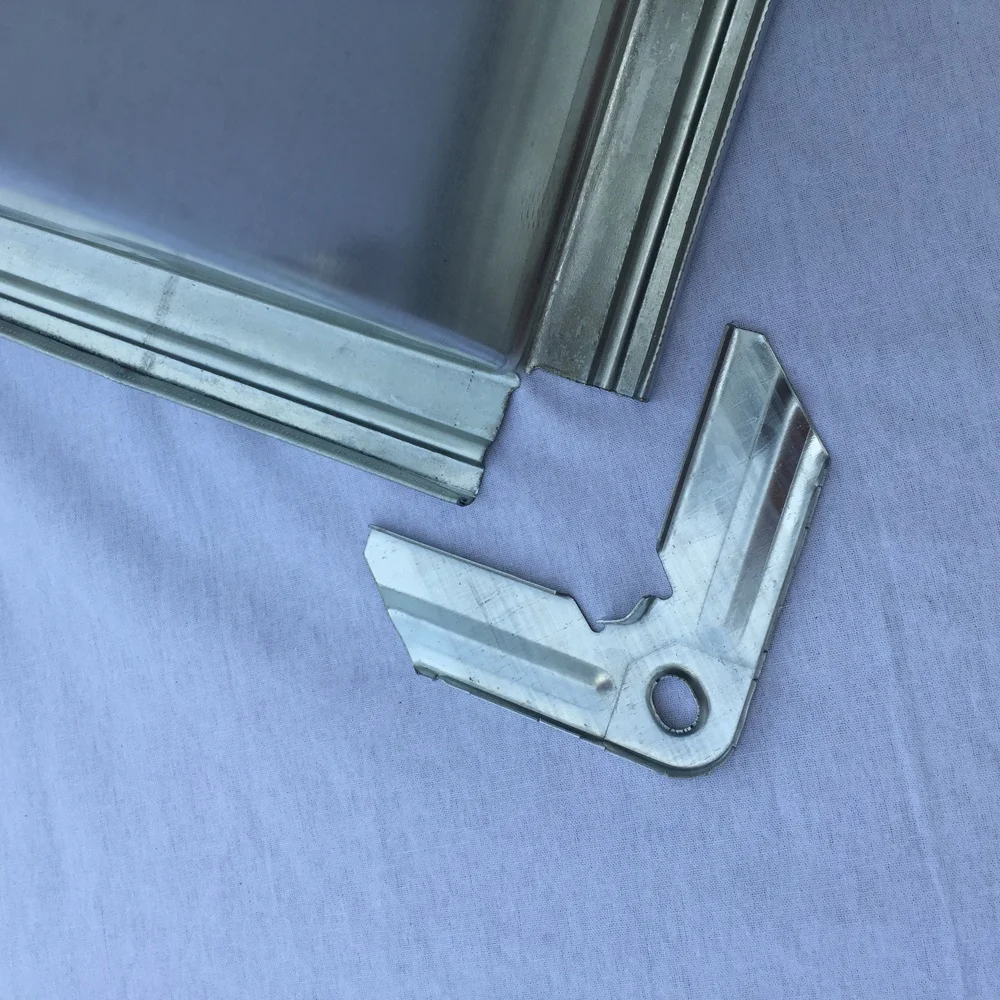 HVAC system air duct corner TDF TDC for rectangular duct