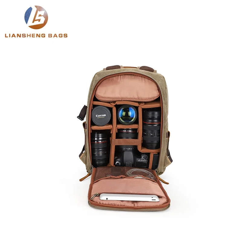 
Professional Shockproof Waterproof Hard Shell DSLR Camera Bag Rolling Backpack 