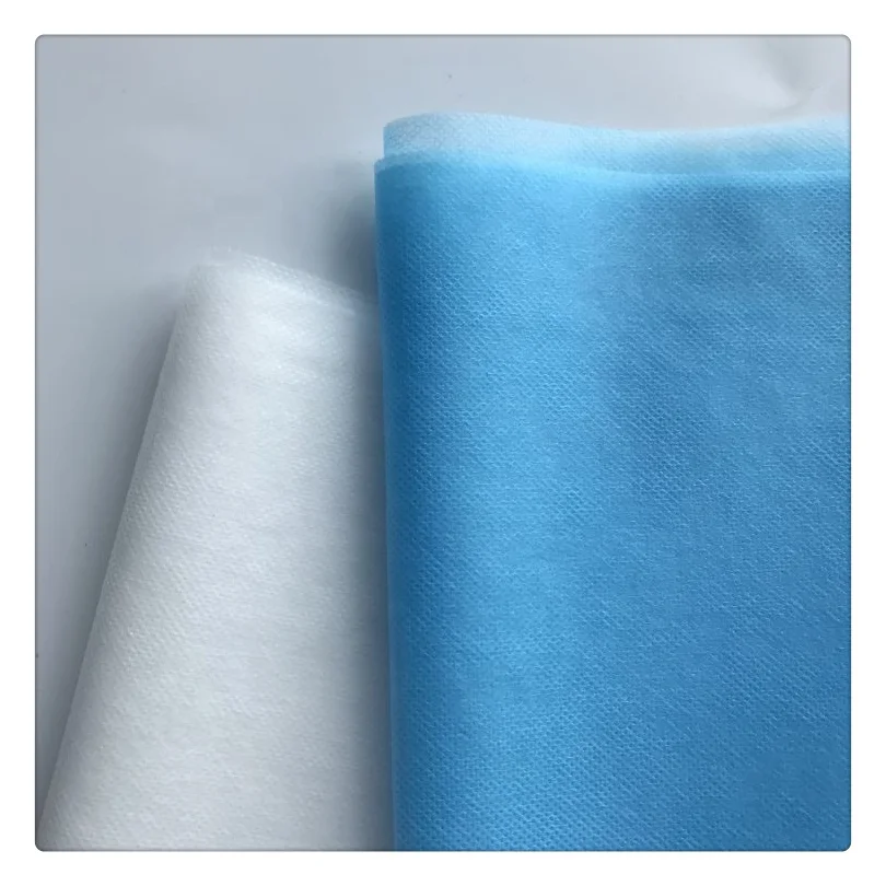 
Custom width blue and white color spunbond non woven fabric roll for face maskes 