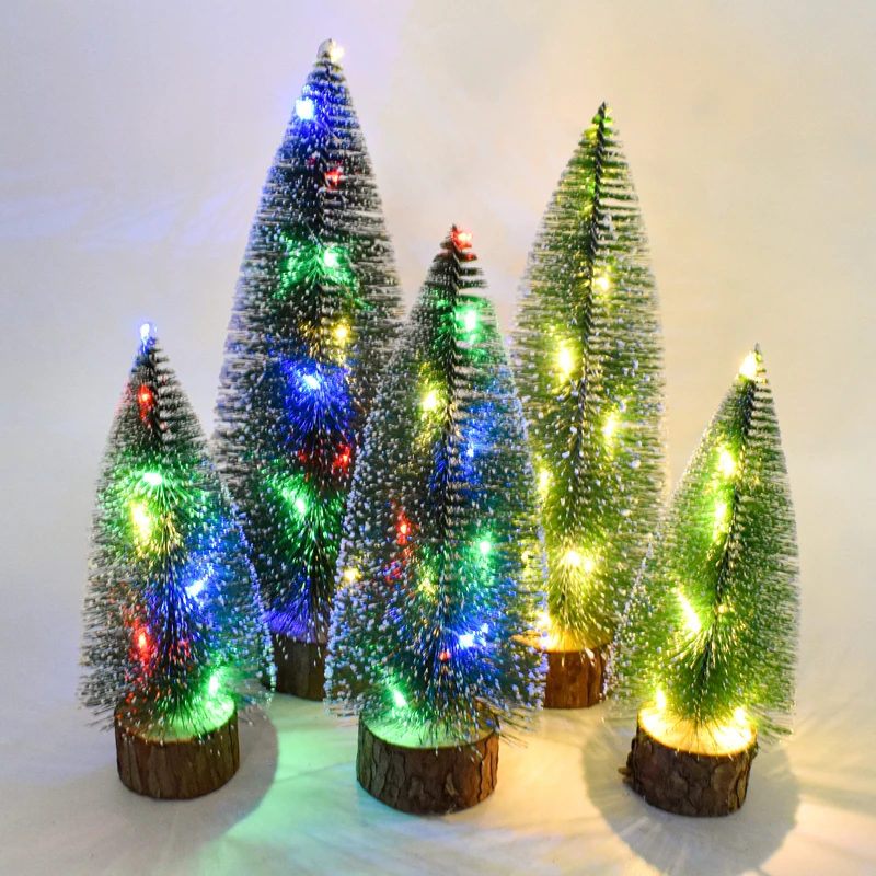 Wholesale mini Christmas tree accessories ornaments Artificial Christmas tree LED home Christmas Tree decoration