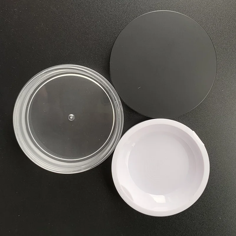Stock White Makeup Loose Powder Case 10g Can Spray Plated Shape Sifter ABS Recyclable Square Cream Packaging Small Orders