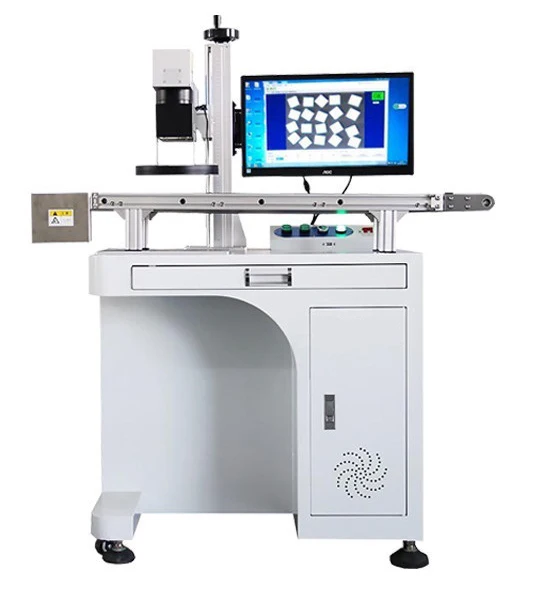 2024 CCD Visual Positioning Automatic Focus Vision System flying Co2 Galvo Laser Marking Machine for woodave
