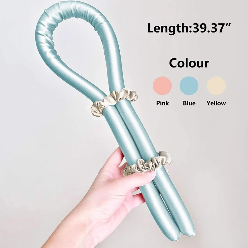 Heatless Hair Curler No Heat Hair Rollers Curling Rod Headband with Scarf Soft Sleeping Lazy Curls Flexi Rods Hair Styling Tools