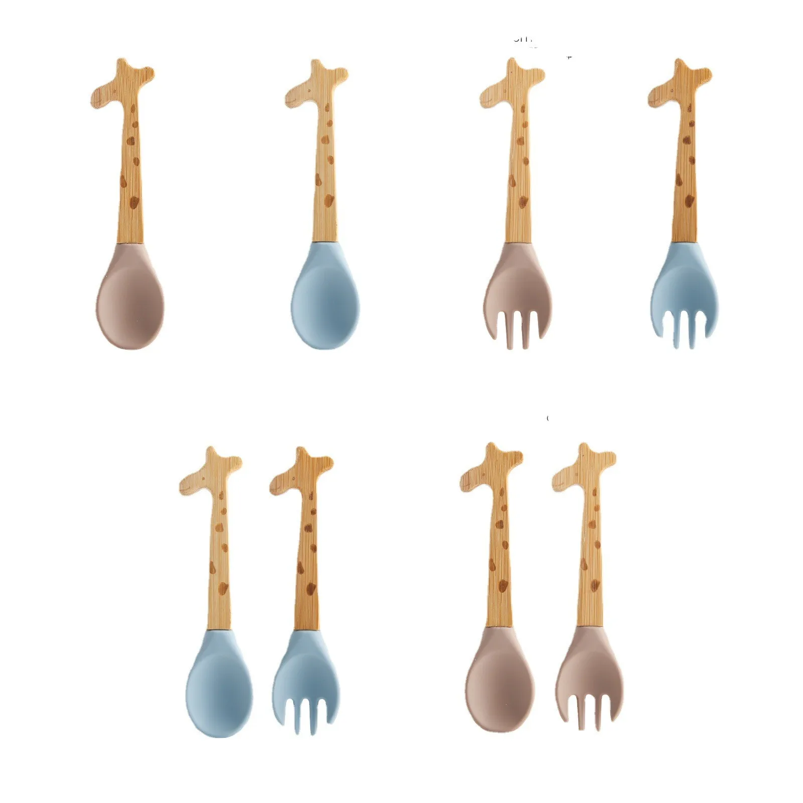 Набор столовых приборов для детей с деревянной ручкой