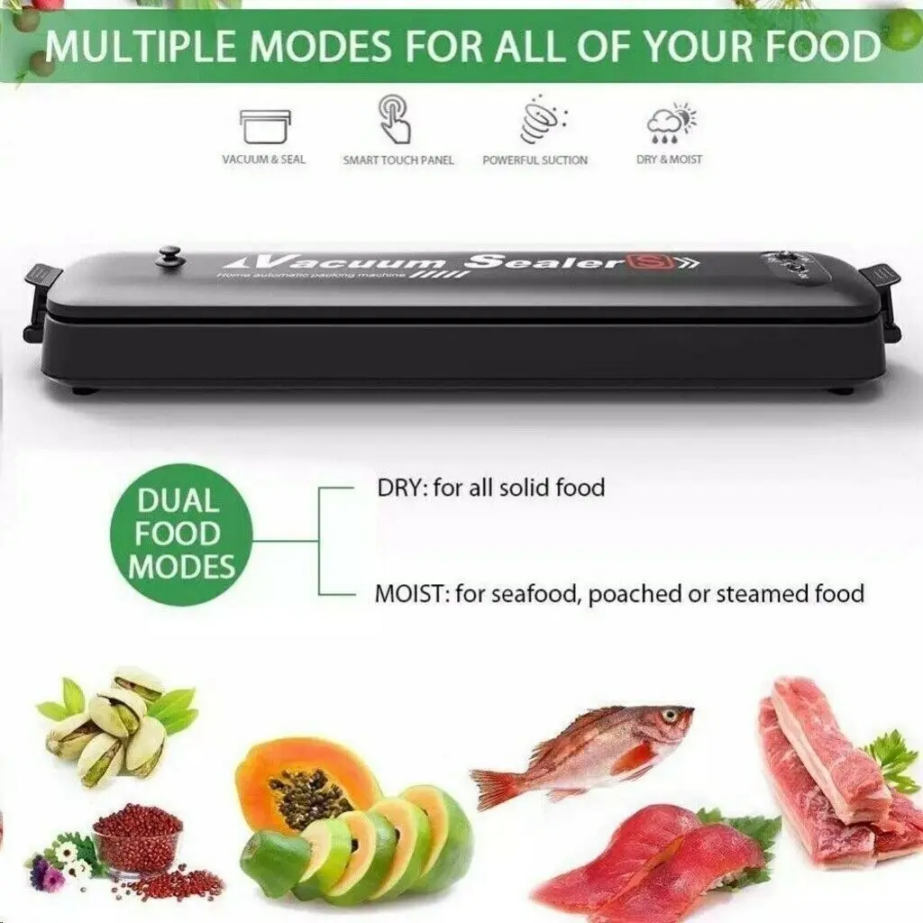 Portable Home Food Vacuum Sealer Preservation Packaging Storage Kitchen Electric Vacuum Sealer