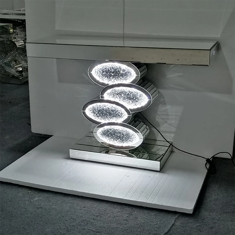 YGJS0461 LED living room furniture Chinese Factory vanity makeup table with lighted mirror design Mirror Console Table