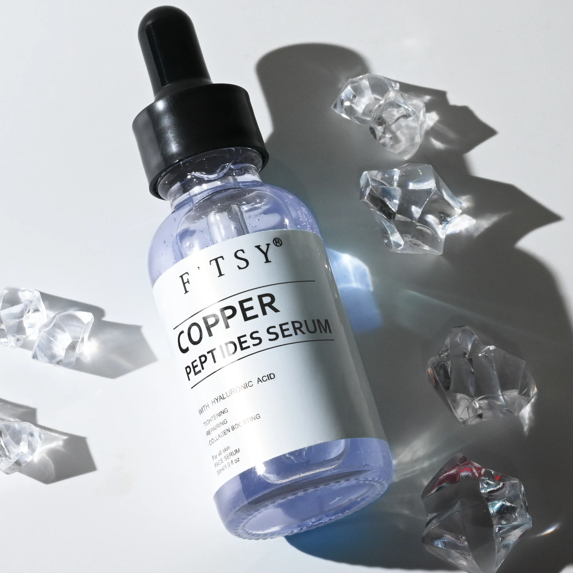 Private Brand Custom Blue Copper Peptide Anti-wrinkle Hydrating Moisturizing Skin Growth Factor Face Serum face Serum