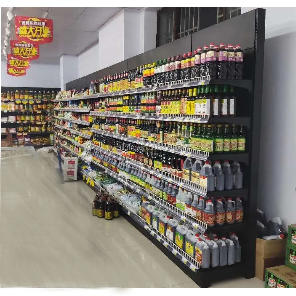 Индивидуальные полки для магазинов продуктов витрины стеллажи супермаркетов дизайнерские