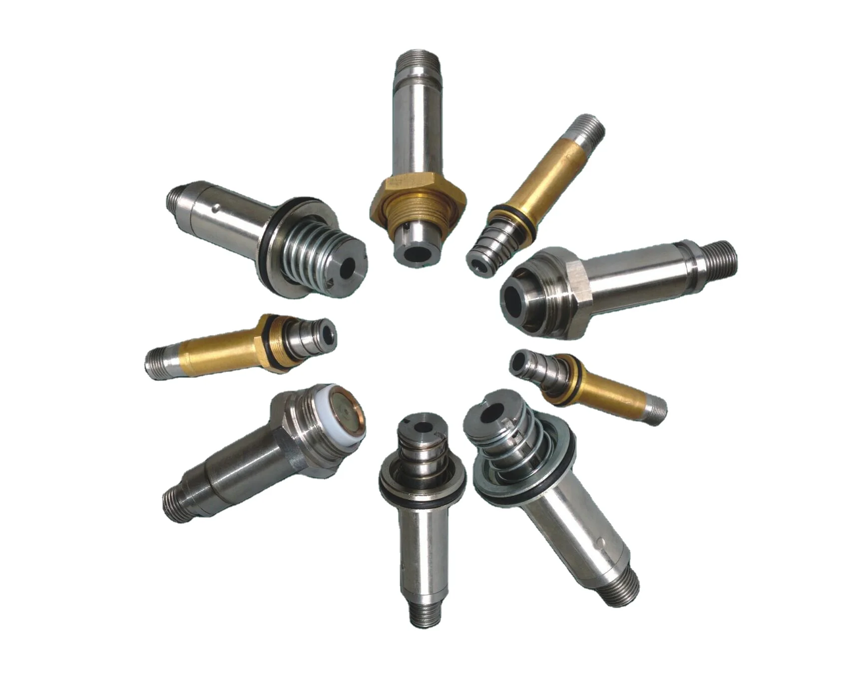 2/2 NO NC Plunger Valve Coil Core Stainless Steel Solenoid Valve Armature Sets Pneumatic Plunger Tube Assembly Armature