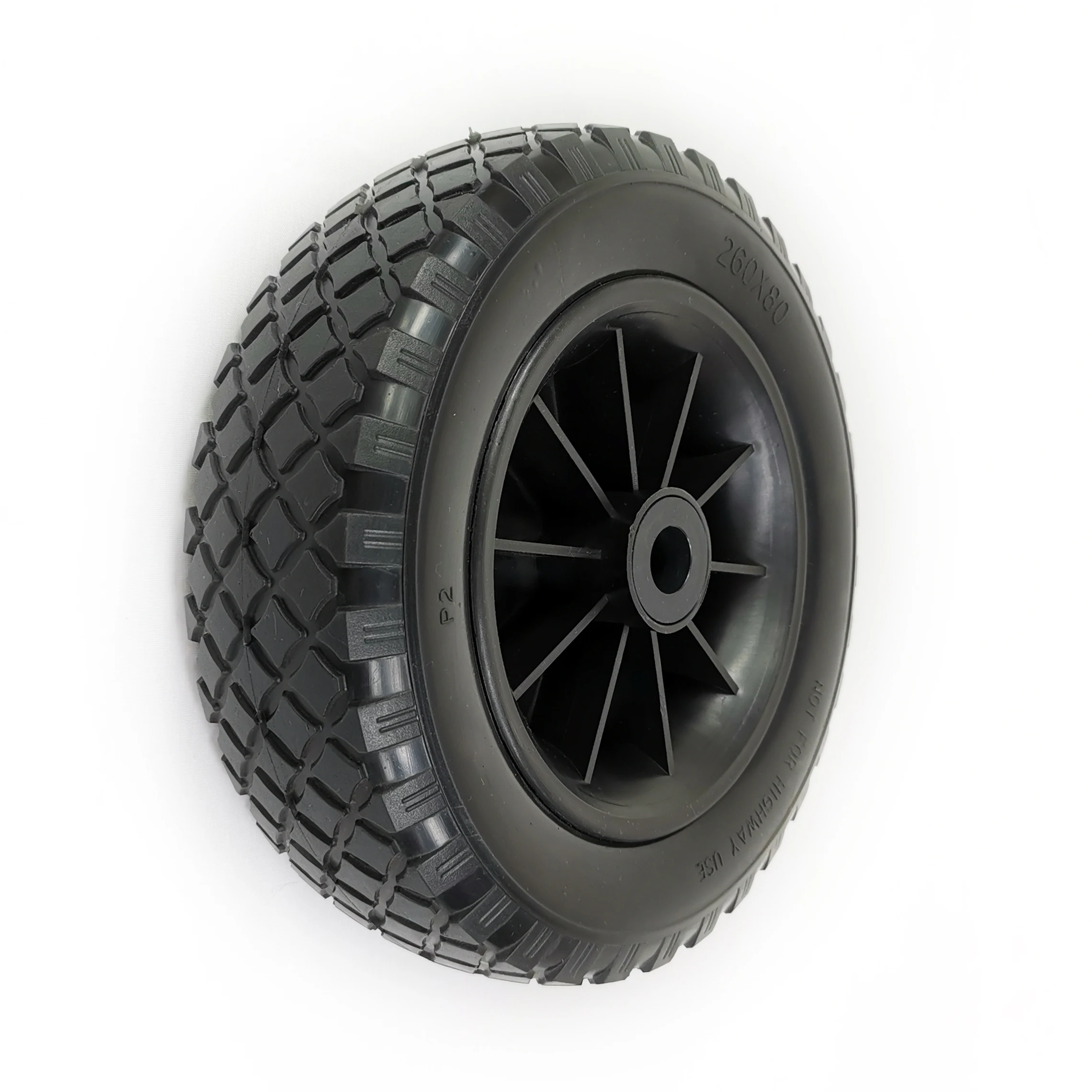 polyurethane foam tire 260x80 mm garden cart trolley rubber wheel