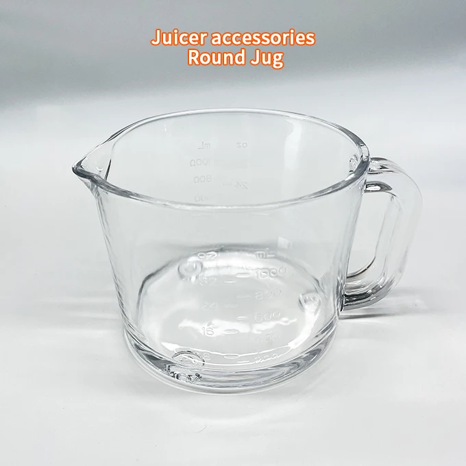 Glass Measuring Cup with handle 32 Oz durable blender juicer spare parts Replacement glass jug Glass Juice collection Jug